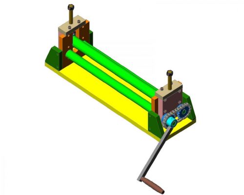 Calandra manual piramidal para chapas - Projeto 768908
