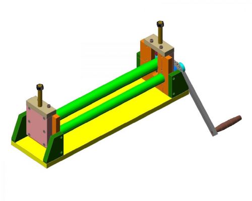 Calandra manual piramidal para chapas - Projeto 768909