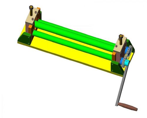 Calandra manual piramidal para chapas - Projeto 768910