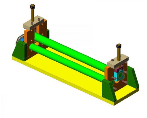 Calandra manual piramidal para chapas - Projeto 768912
