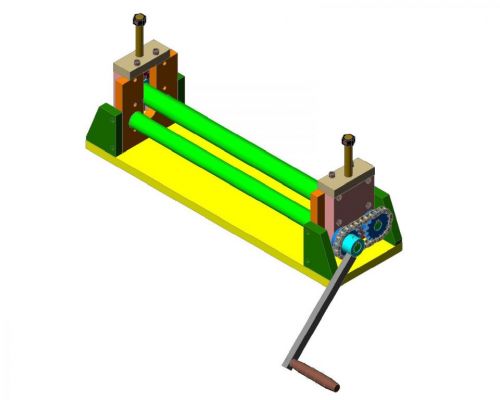 Calandra manual piramidal para chapas - Projeto 768915