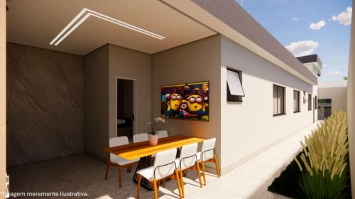 Casa Geminada um pavimento  3 quartos com suite e closet no bairro Xangrilá 773359