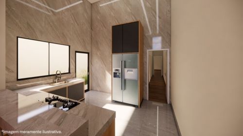 Casa Geminada um pavimento  3 quartos com suite e closet no bairro Xangrilá 773361