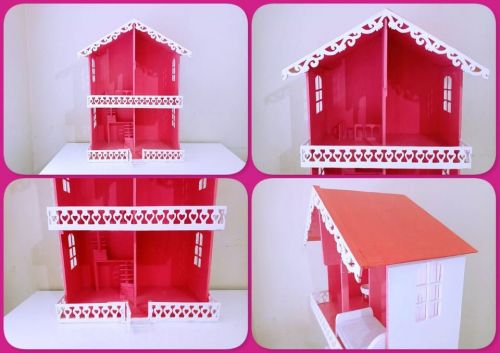 Casinha De Bonecas Em Madeira Toda Mobiliada 743341
