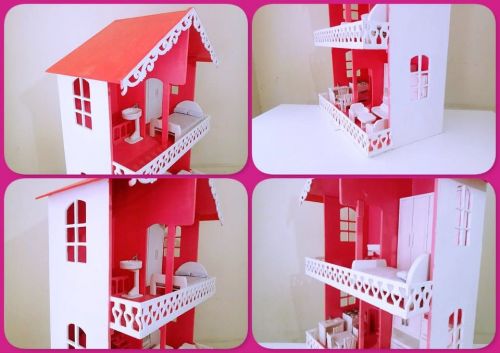 Casinha De Bonecas Em Madeira Toda Mobiliada 743342