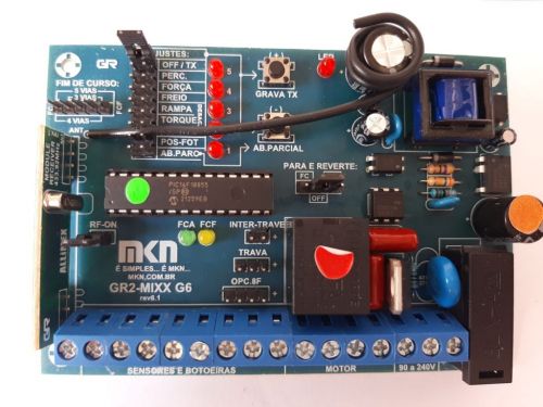 Central eletrônica Nova para portão automático modelo Mkn 635613