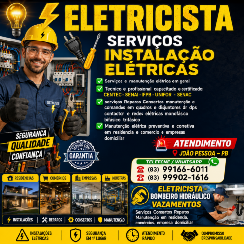 Chame  -  Eletricista   João  Pessoa   83 99166-6011 780518