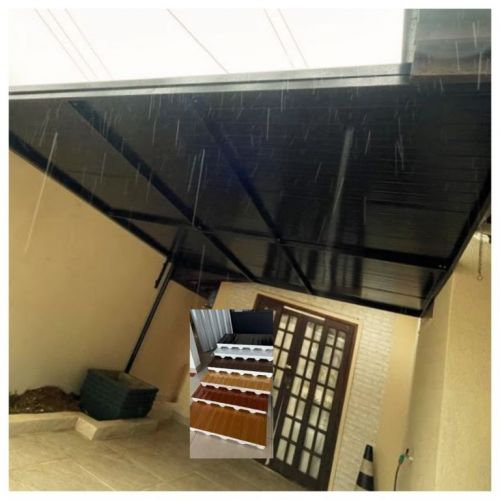 Coberturas em telha de alumíniogalvanizada sanduíche forro ideal para garagem varanda e área externa 782761 Coberturas em telha de alumíniogalvanizada sanduíche forro ideal para garagem varanda e área externa 782761