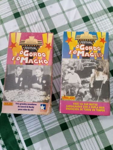 Coleção De 8 Fitas Vhs Festival De Filmes o Gordo e o Magro 783762 Coleção De 8 Fitas Vhs Festival De Filmes o Gordo e o Magro 783762