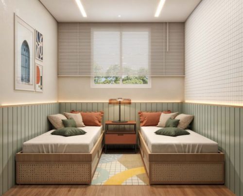 Com torre única com 2 elevadores apês de 2 quartos com suíte e lazer com salão de festas espaço gourmet playground espaço fitness redário praça de encontro praça das jabuticabeiras e pomar 774796