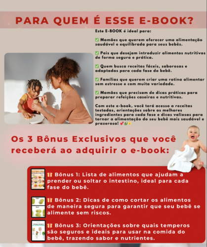 Comidinhas do bebê - receitas nutritivas para bebês de 6 a 12 meses 745634