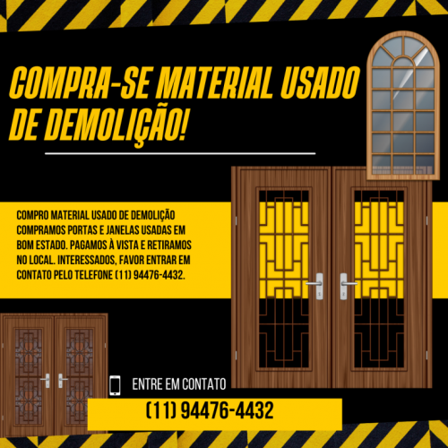 Compra de material usado de Demolição portas janelas 671118