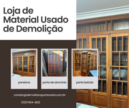 Compra de Portas e Janelas Usadas em São Paulo 700029