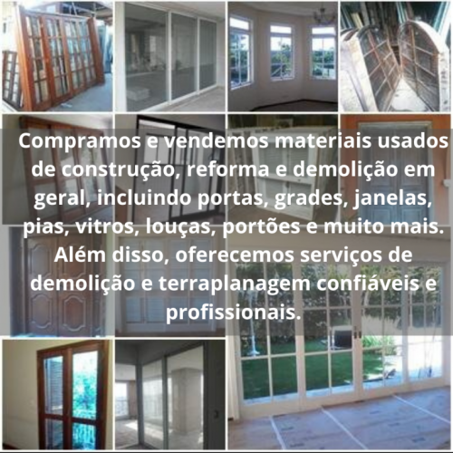 Compro material usado de Demolição portas janelas 648756