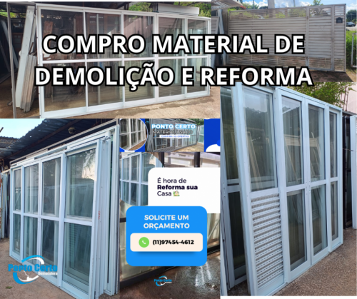 Compro Portas de Alumínio Branco Usadas em São Paulo e Região 705802