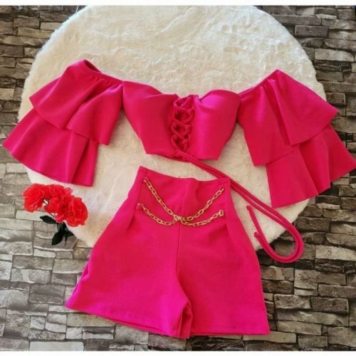 Conjunto feminino cropped 704217