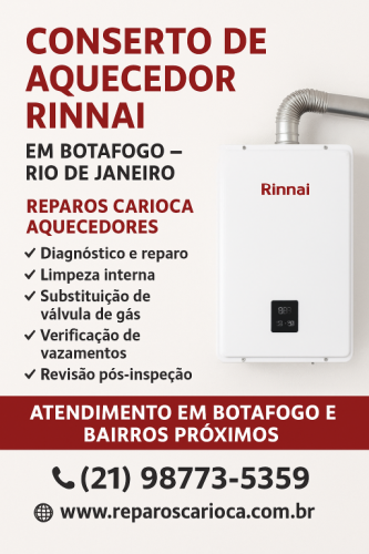 Conserto de Aquecedor Rinnai em Botafogo - Rio de janeiro  763260