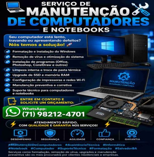 Conserto de notebook e pc .a solução para seu pc 782813