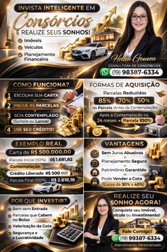 Consórcio não é para quem tem medo de planejar é para quem entende de estratégia 774228