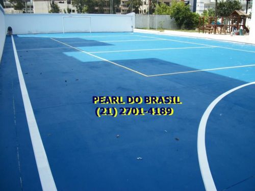Construção de quadras esportivas concreto pintura faixas 784927