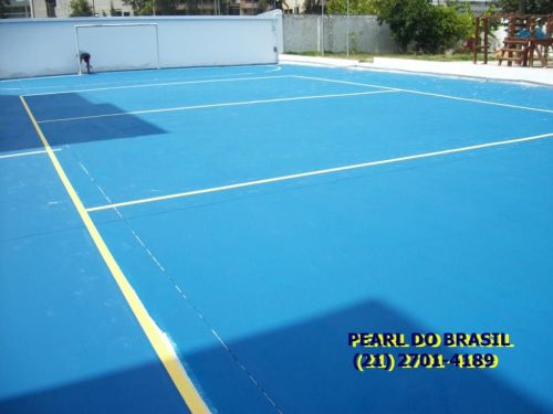 Construção de quadras esportivas concreto pintura faixas 784930