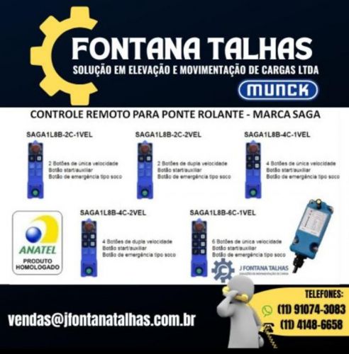 Controle Remoto Telecrane e Saga 743443