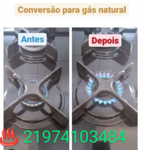 Conversão de Fogão Tijuca Rj 974103484 Gás Encanado Naturgy e Botijão Glp  705876