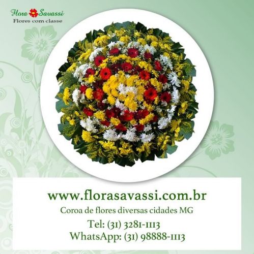 Coroa de flores velório Bom Jesus Contagem floricultura  entrega coroas de flores cemitério Bom Jesus Contagem 707337