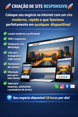 Criação de site personalizado 1 ano de domínio grátis  774327