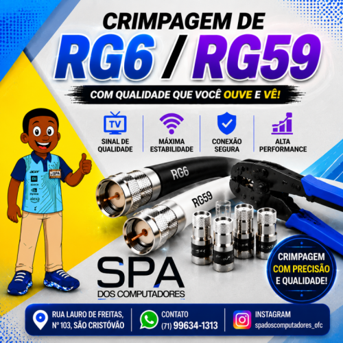 Crimpagem Rg6 e Rg59 Em Salvador Ba 783908