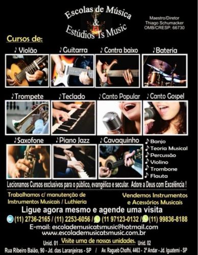 Curso de contrabaixo na Zona Leste de São Paulo. 764412 Curso de contrabaixo na Zona Leste de São Paulo. 764412