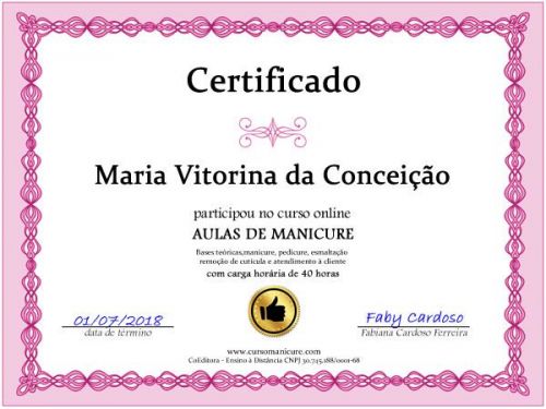 Curso de Manicure e Pedicure Faby Cardoso 651692