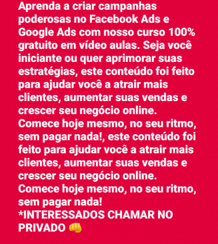 Curso Facebook e Google Ads Grátis  746405