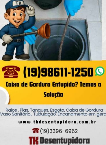 Desentupidora de Caixa de Gordura em Campinas - Limpeza e Desentupimento de Caixa de Gordura 193396-69662  750883