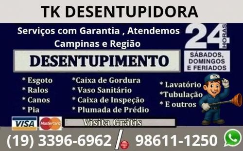 Desentupidora de Caixa de Gordura em Campinas - Limpeza e Desentupimento de Caixa de Gordura 193396-69662  750890