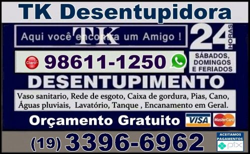 Desentupidora de Encanamento em Campinas na Vila Rica Melhor Preço da Região 637200