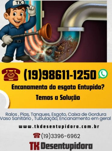 Desentupidora de Rede de Esgoto em Campinas - Desentupidora Campinas 19 98611-1250  750877