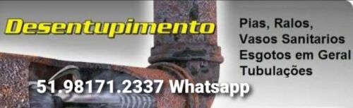 Desentupidora e Encanador em Rs Porto Alegre Rs 51.98171.2337 Whatsapp  592009