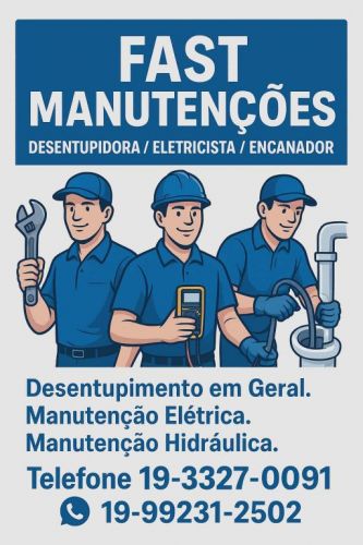 Desentupidora Eletricista Encanador no Ponte Preta em Campinas 19-99231-2502 Fast Manutenções. 764516