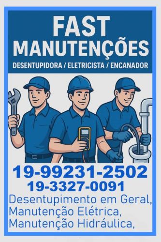 Desentupidora Eletricista Encanador no Vila Industrial em Campinas 19-99231-2502 Fast Manutenções. 764518 Desentupidora Eletricista Encanador no Vila Industrial em Campinas 19-99231-2502 Fast Manutenções. 764518
