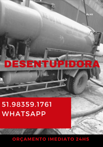 Desobstrução de Tubulações Limpeza de Fossa Séptica 51.98359.1761 Whatsapp  630866