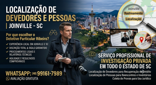Detetive Particular Ribeiro — Localização de Devedores e Pessoas  Joinville-sc 786047