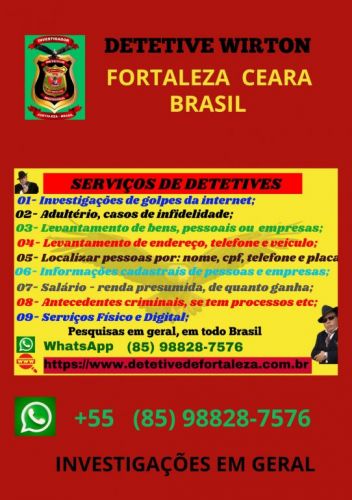 Detetives - Wirton Investigações em Fortaleza 750185