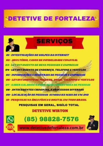 Detetives - Wirton Investigações em Fortaleza 750186