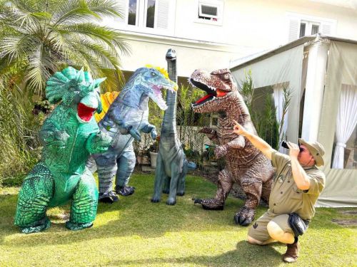 Dinossauros personagens vivos Festa Trex  736917