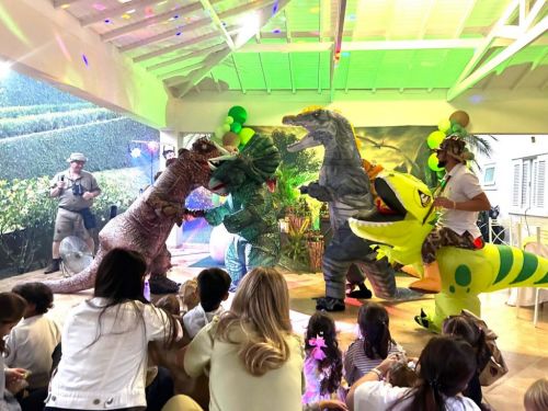 Dinossauros personagens vivos Festa Trex  736918