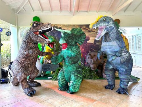 Dinossauros personagens vivos Festa Trex  736924