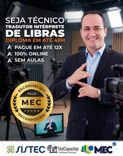 Diploma Reconhecido pelo Mec de Técnico Tradutor Intérprete de libras em até 48 horas 777201