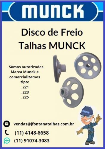 Disco de Freio Para Talhas Munck  750786