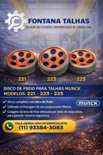 Componentes de Freio - Talhas Munck  771202